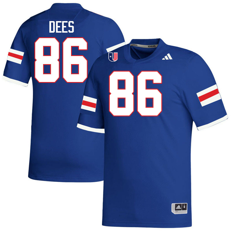 West Georgia Wolves #86 Jordan Dees College Football Jerseys,Uniforms-Blue